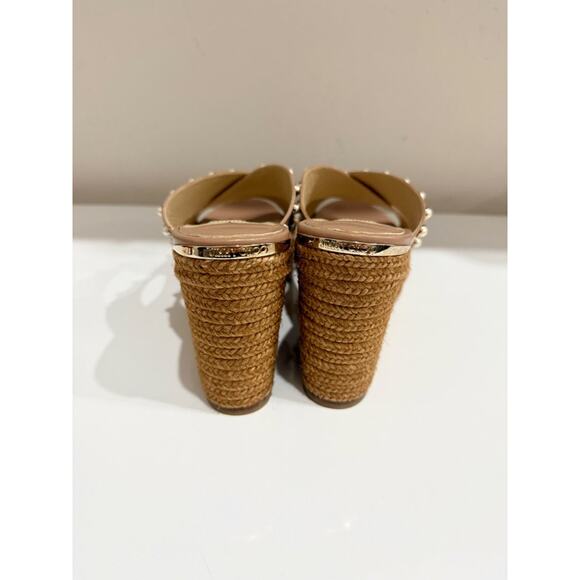 Jimmy Choo Dovina 100 Espadrille Wedge Platform Slide Sandals Beige Womens EU 39 - Picture 5 of 8